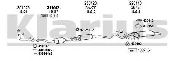 KLARIUS 390830E Exhaust System